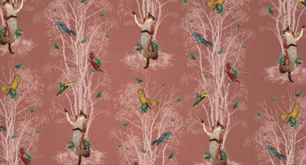 Dancing Fox Wallpaper Central Social Hall ANVL Creative Edmonton Alberta