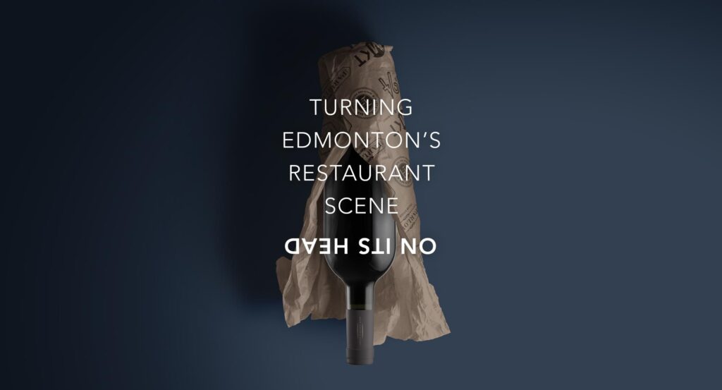 Century Hospitality Upside Down Wine Bottle Ad